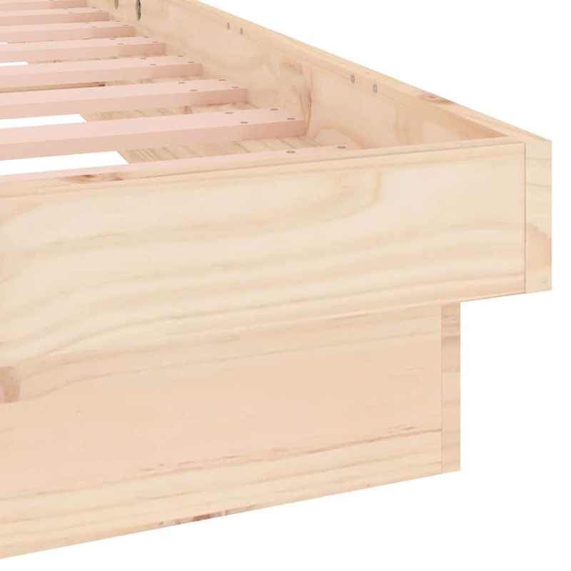 Cadre de lit  LED sans matelas 100x200 cm bois massif