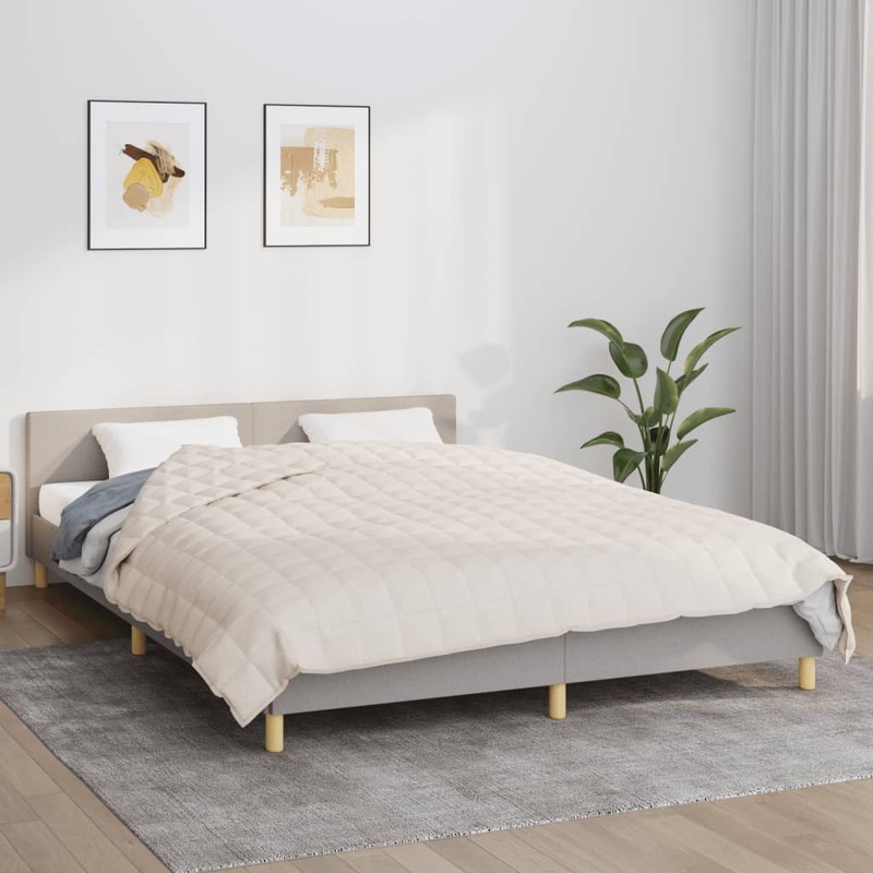 Couverture leste Crme clair 200x220 cm 13 kg Tissu