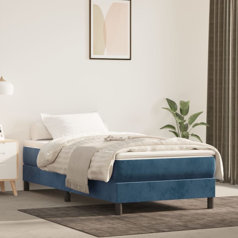 Matelas de lit  ressorts ensachs Bleu fonc 90x190x20 cm