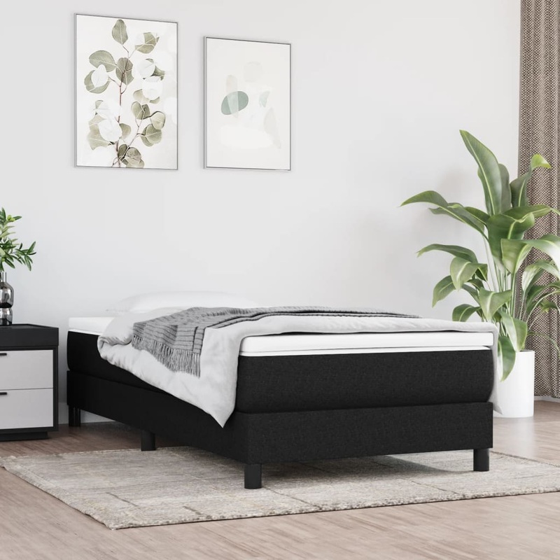 Matelas de lit  ressorts ensachs Noir 90x190x20 cm Tissu