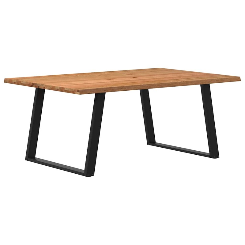 Table  manger marron clair bois de chne massif