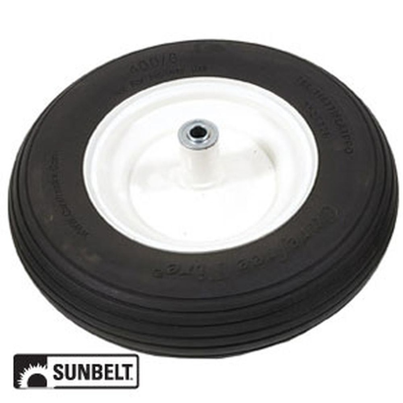 A-B1CO95 Wheel-Ribbed, 4.8 x 4X8, Solid, White - Fits Universal Wheel Barrows