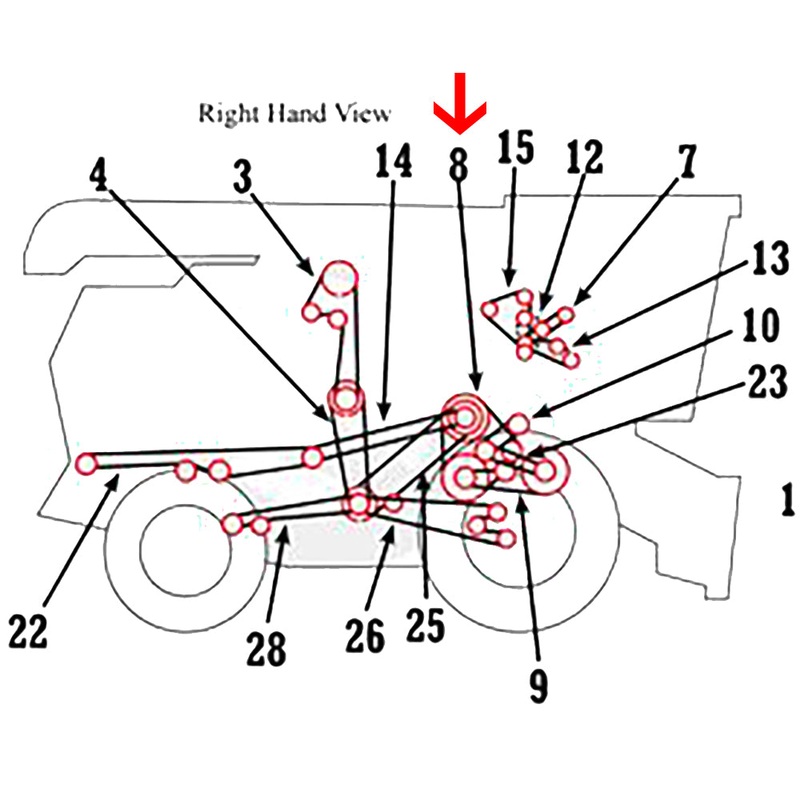 Cylinder Intermediate Shaft Belt Fits 3300 4400 COB40-0805 H75816 H75816-A