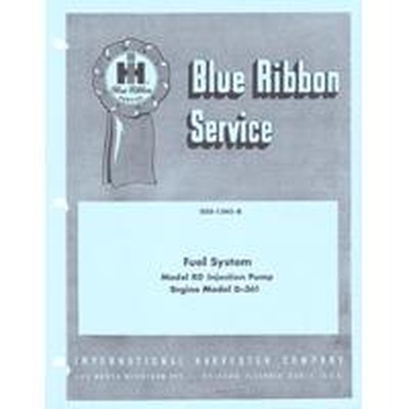 R5756 RD Injection Pump Service Manual Fits IH / Fits FARMALL
