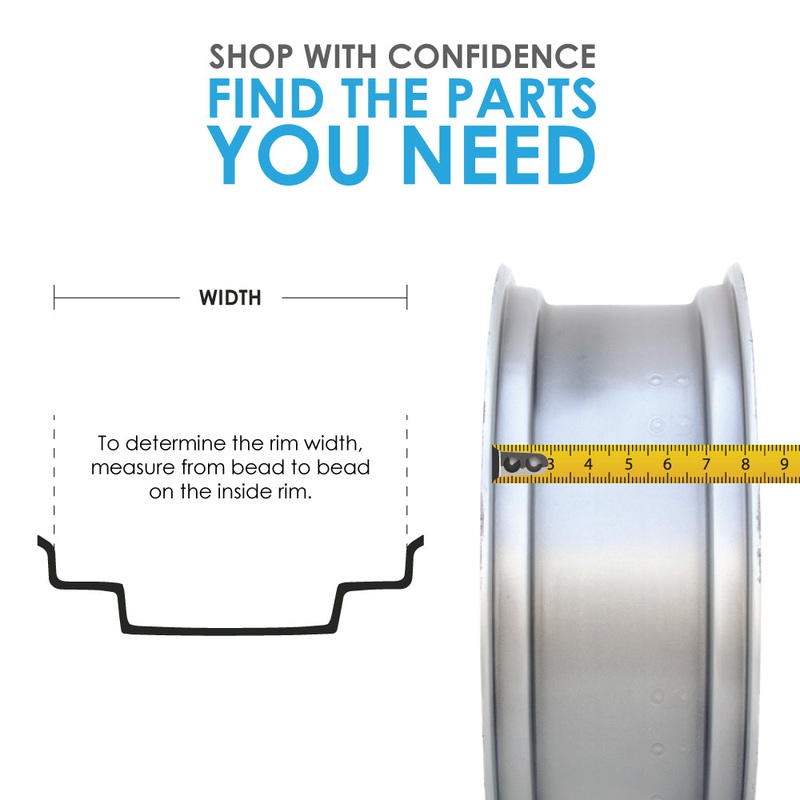 R8X15-6H-HD 8X15 6 Hole Front Rim, Heavy Duty