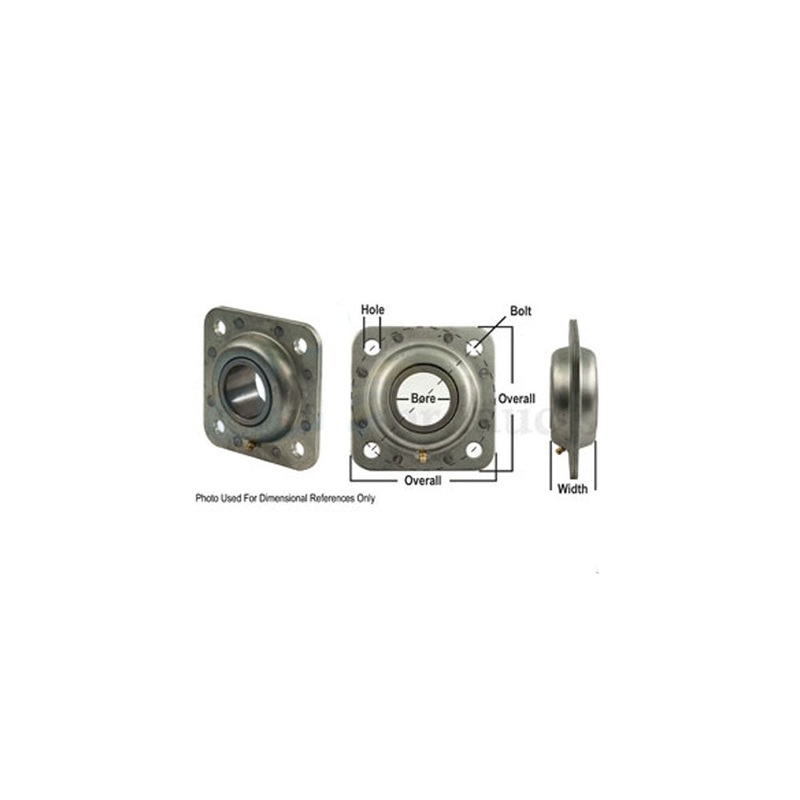 A-FD210R-I-AI Bearing, Flanged Disc; Square Bore, Re-Lubricatable