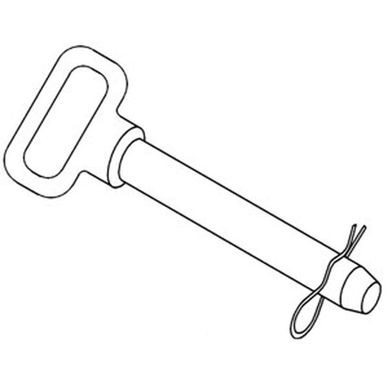 A-HP101-AI Hitch Pin, Red Handled 1/2" x 3 5/8"
