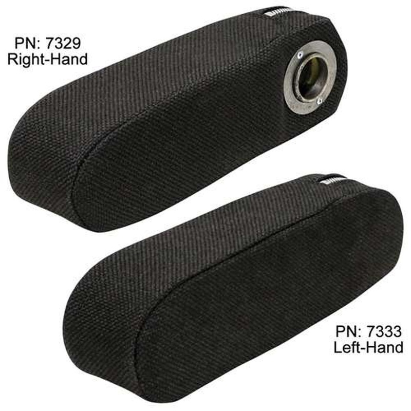 One New Aftermarket Replacement Left Hand Black Fabric Armrest