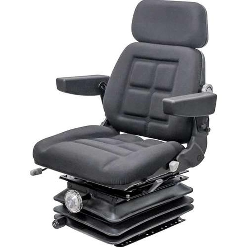 Fits Case 90-94 Series KM 1004 Seat & Mechanical Suspension - Black Fabric
