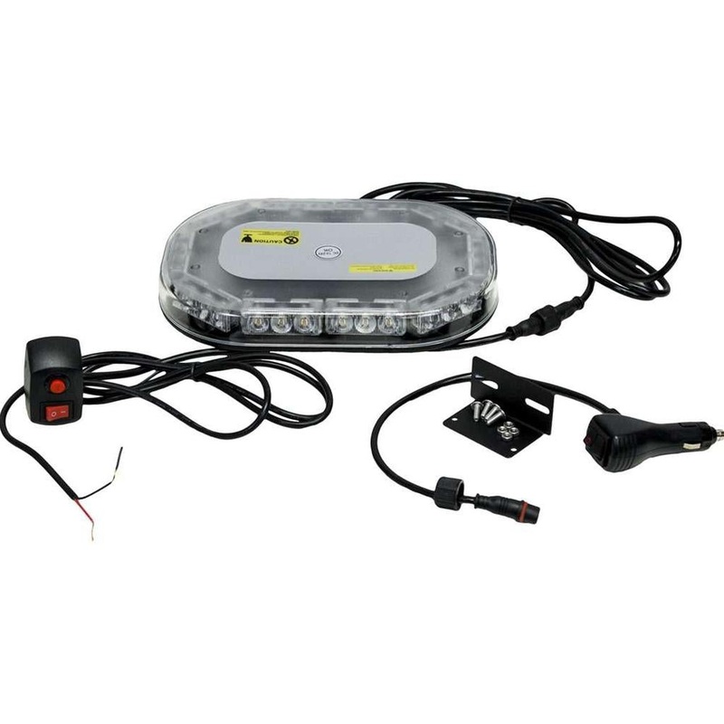 KM LED 9.5" Multi-Function Amber Warning Light Bar