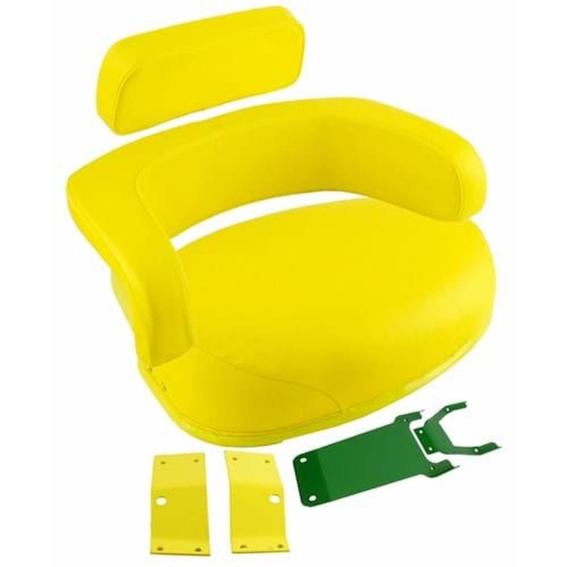 SR44700BU Cushion Set, Yellow Vinyl, Unassembled w/Brackets-(3pc)Fits John Deere
