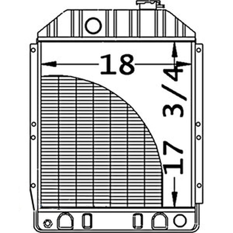 Radiator Fits John Deere 675, 675B,  Fits New Holland L553, L554, L555, 771