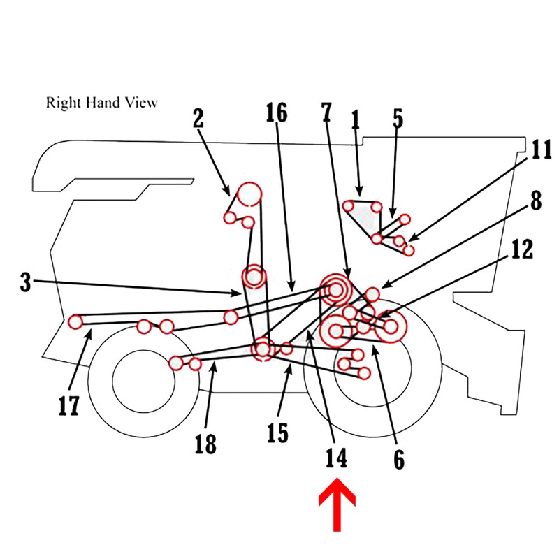 Secondary Countershaft Belt Fits 6600 7700 COB40-0813 H77019 H77019-A