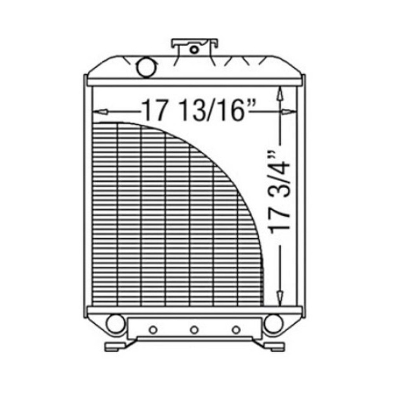 211051 Tractor Radiator, 17-3/4 x 16-7/8 x 1-7/8 - Fits Kubota L3600, L4200
