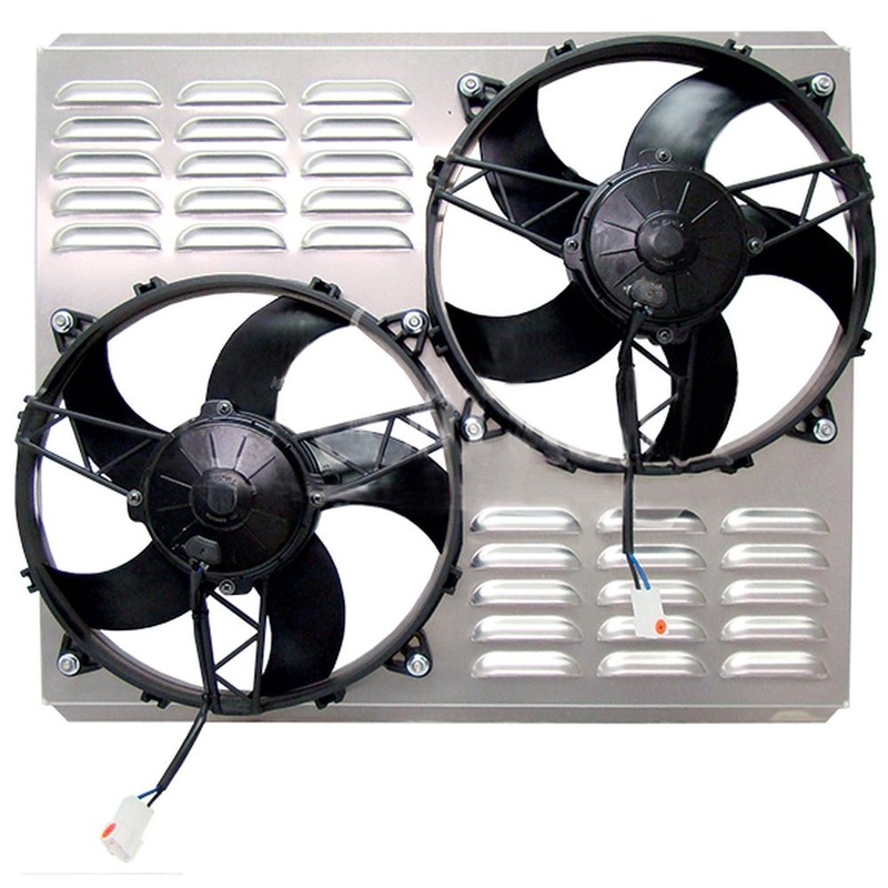 Z40075 Dual High CFM 11" Electric Fan & Shroud - 18 1/8 x 22 3/8 x 4 3/8