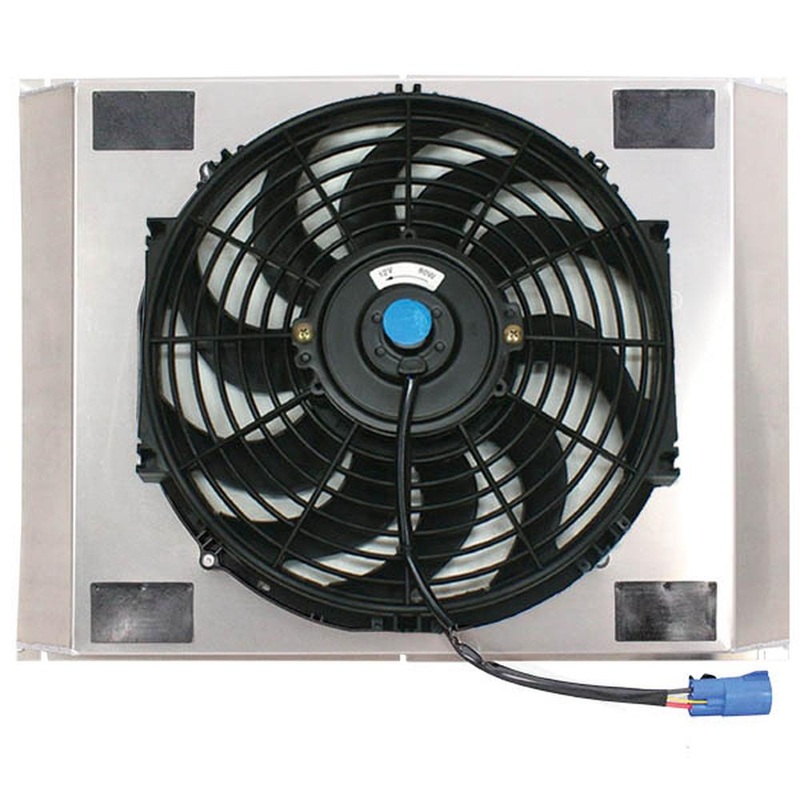 Z40133 Single 16" 500W Brushless Fan & Shroud - 18 1/8 x 26 x 3 1/2
