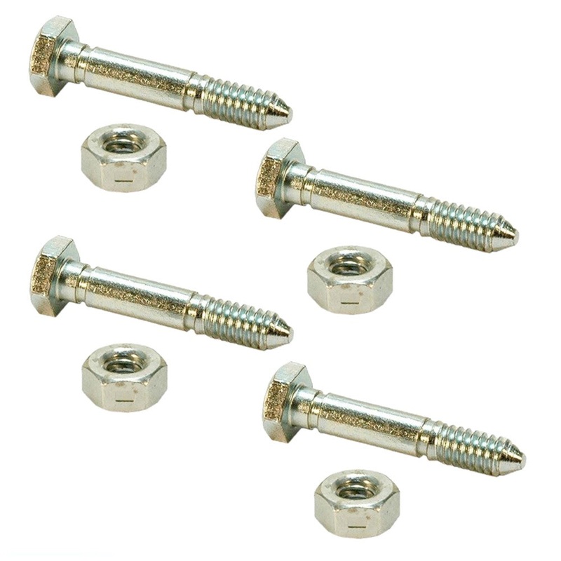 4 Pack Shear Pins Lock Nuts 1-9/16" x 1/4" fits Ariens ST520 ST524 ST624 ST724