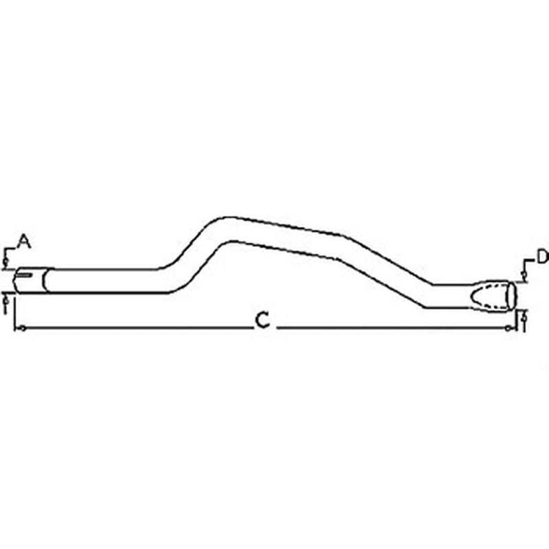 Horizontal Tailpipe Fits Ford/New Holland Models