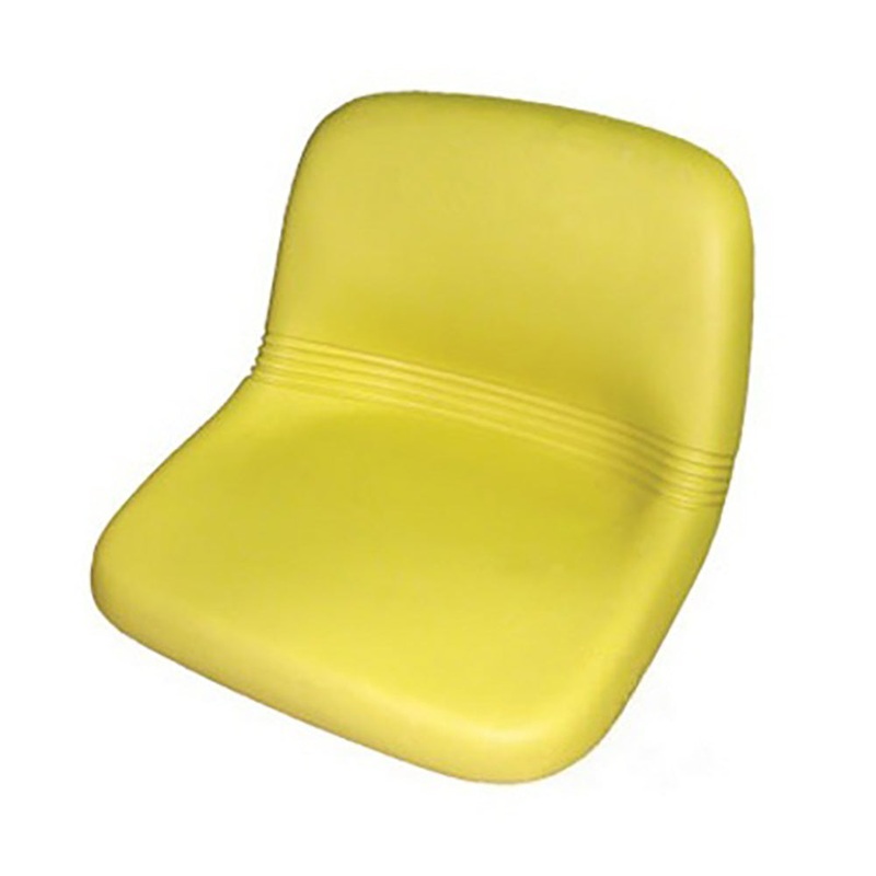 A-AM123666 Yellow Vinyl High Back Seat - Fits John Deere Riding Mowers
