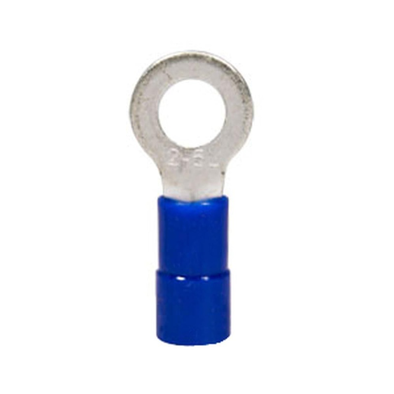 A-R10-AI Ring Terminal, Insulated, Wire Size 16-14, Stud Size #10, 10 Pk