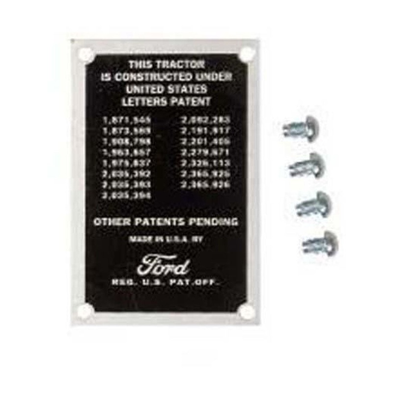 FDS338 Patent Data Plate With Drive Screws Fits Ford