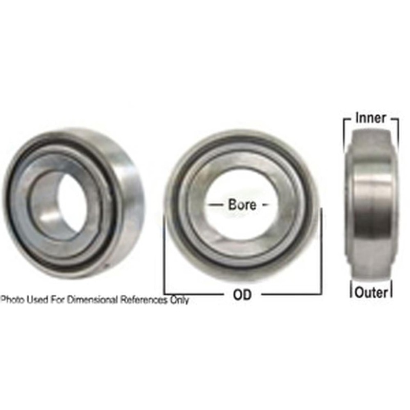 A-W208PPB23-I-AI Disc Bearing; Spherical, Round Bore, Pre-Lube
