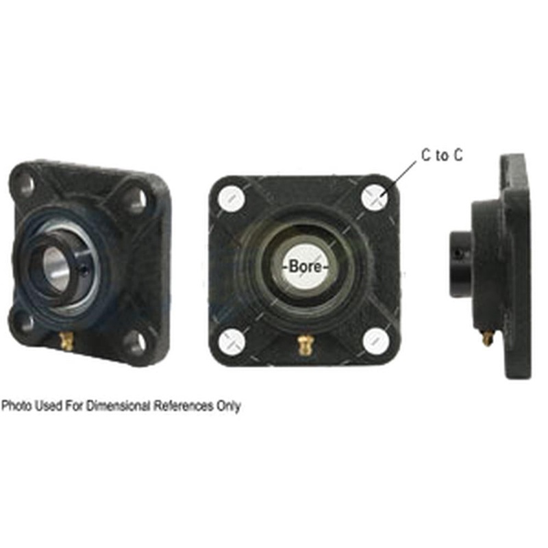 A-WGFZ21-I-AI 4 Bolt Flanged Bearing W/ Lock Collar, Re-Lubricatable