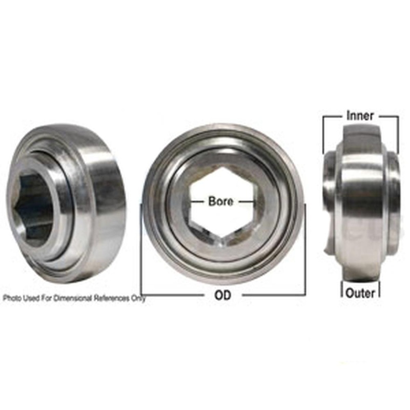 A-W208KRRB6-P-AI Bearing, Ball; Special Spherical, Hex Bore, Pre-Lube