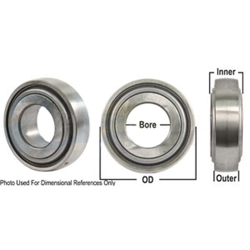 A-W208PPB4-I-AI Disc Bearing; Spherical, Round Bore, Pre-Lube