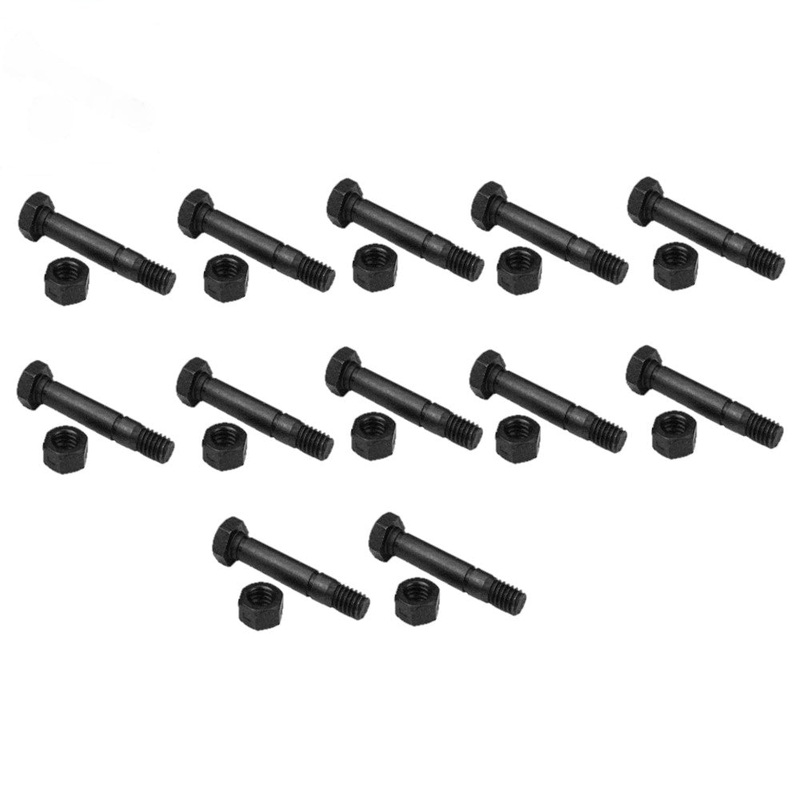 (12) 2" x 5/16" Shear Pin w/ Nut Fits Ariens Fits John Deere Snow Blower Models