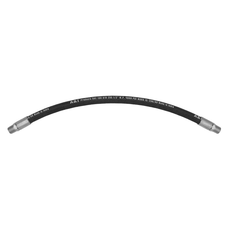 A-PHA2W1224-AI 1/2" Hydraulic Hose Assembly, Rigid x Rigid Male NPT, 24"