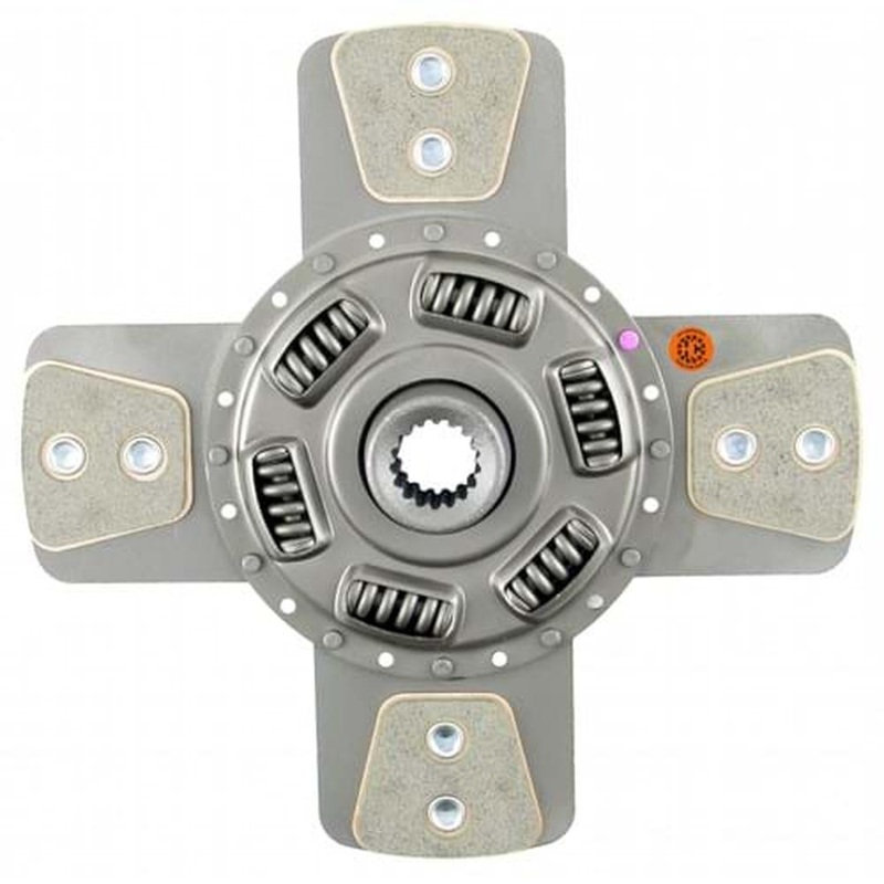 A36142N 11" Transmission Disc, 4 Pad, w/ 1-1/8" 17 Spline Hub - Fits Case