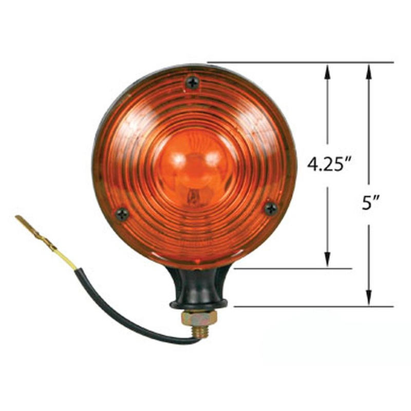 S.61357 Light, 12V, Amber/Amber, 4 1/2" Fits Allis Chalmers