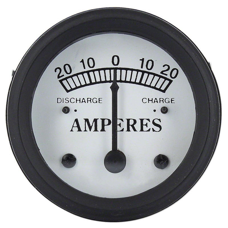 NJD408 Ammeter (20-0-20) White Face - Fits John Deere