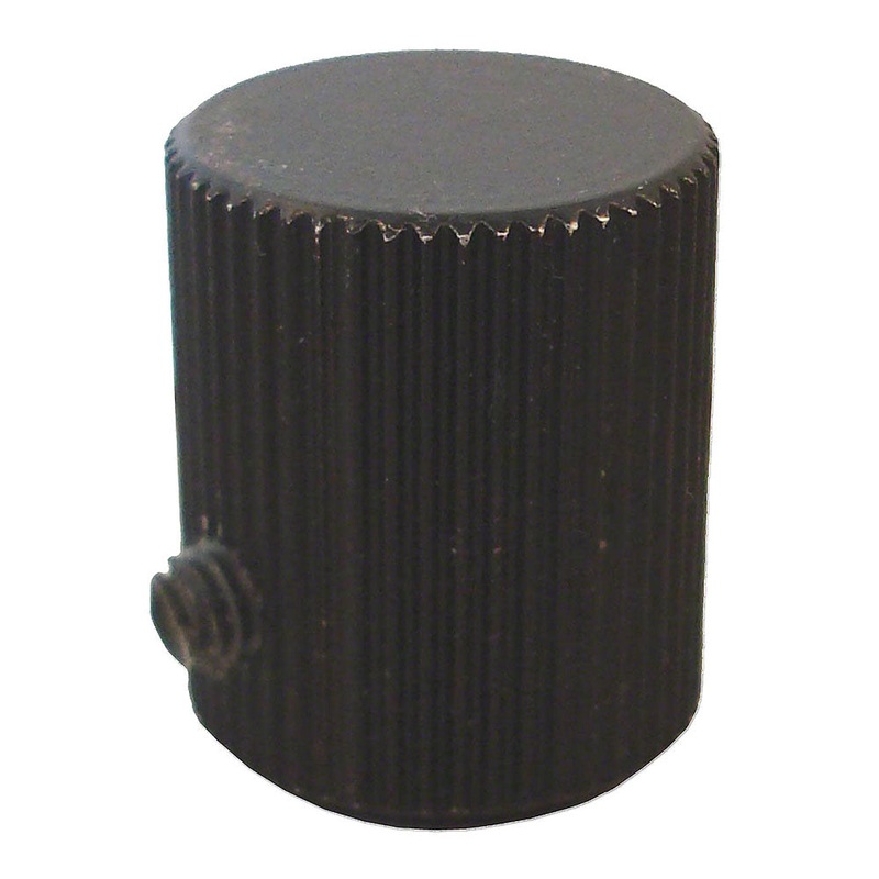 JDS993 Tachometer Knob, Aluminum w/ Black Finish - Fits John Deere 2510 +