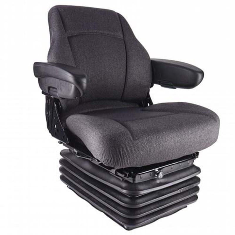 S1999934 Sears Mid Back Seat, Gray Fabric w/Air Suspension - Fits Case IH