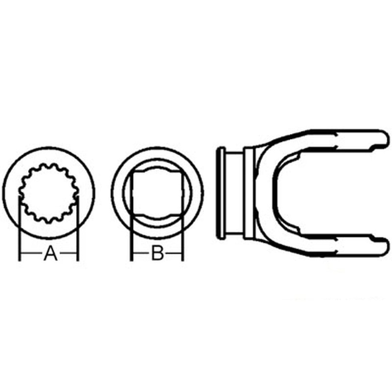 A-300-0600-AI Shaft Weld Yoke (w/ Bearing Groove)