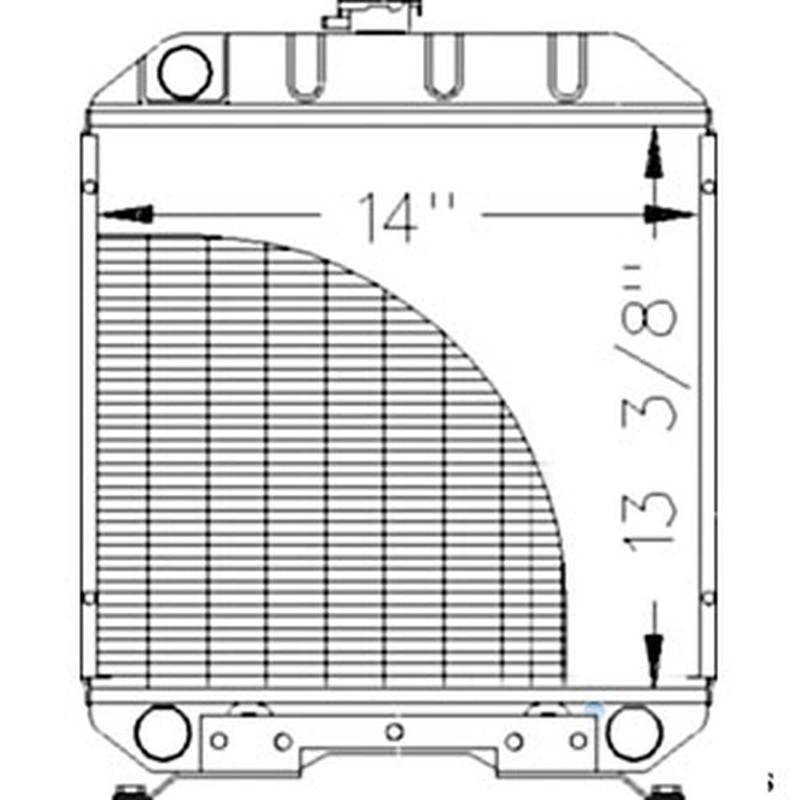 212076 Tractor Radiator, 13-3/8 x 13 x 1-7/8 - Fits Ford/New Holland 1120 +