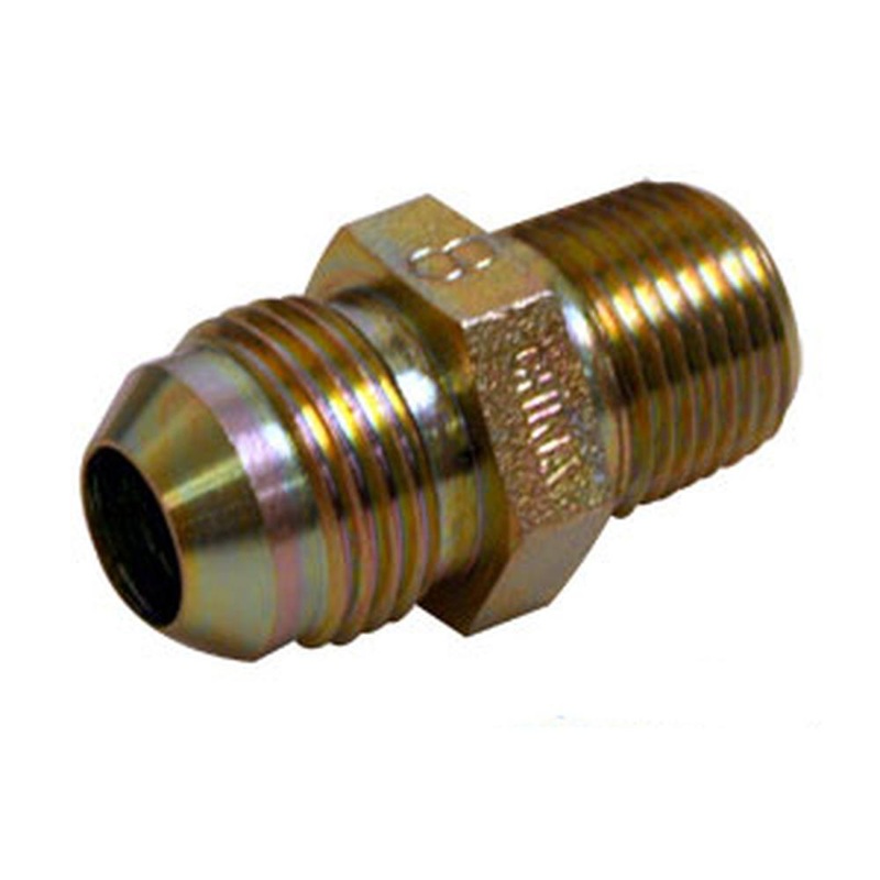A-43C21-AI Straight Solid Male JIC X Male NPT Adapter