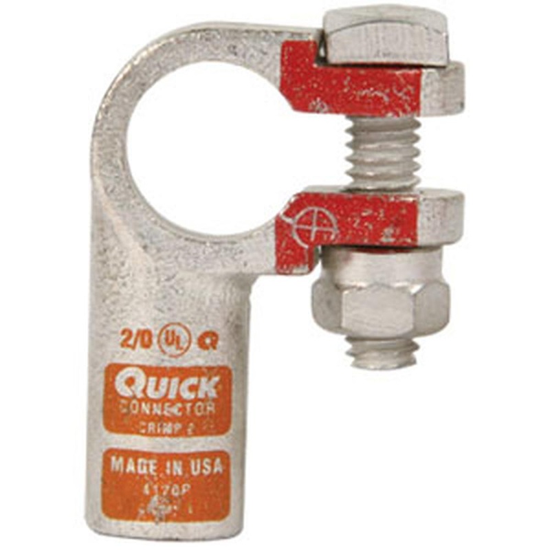 A-4120005P-B-AI Battery Terminal, Pos. Copper Crimp, 2/0 Ga. (5 Pk)