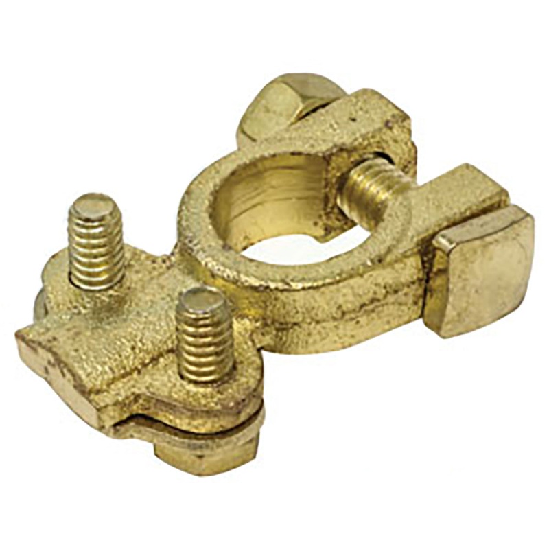 A-26A102-AI Battery Cable Ends, Brass Reusable, (#8Ga. to 1Ga.)(2 Pk)