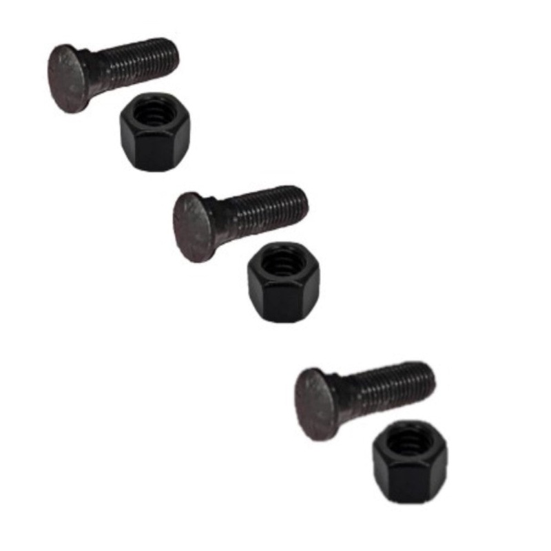 (3) Plow Bolt & Nut for Blades Cutting Edges 5/8-11x2 1/4 Grade 8 PM06705