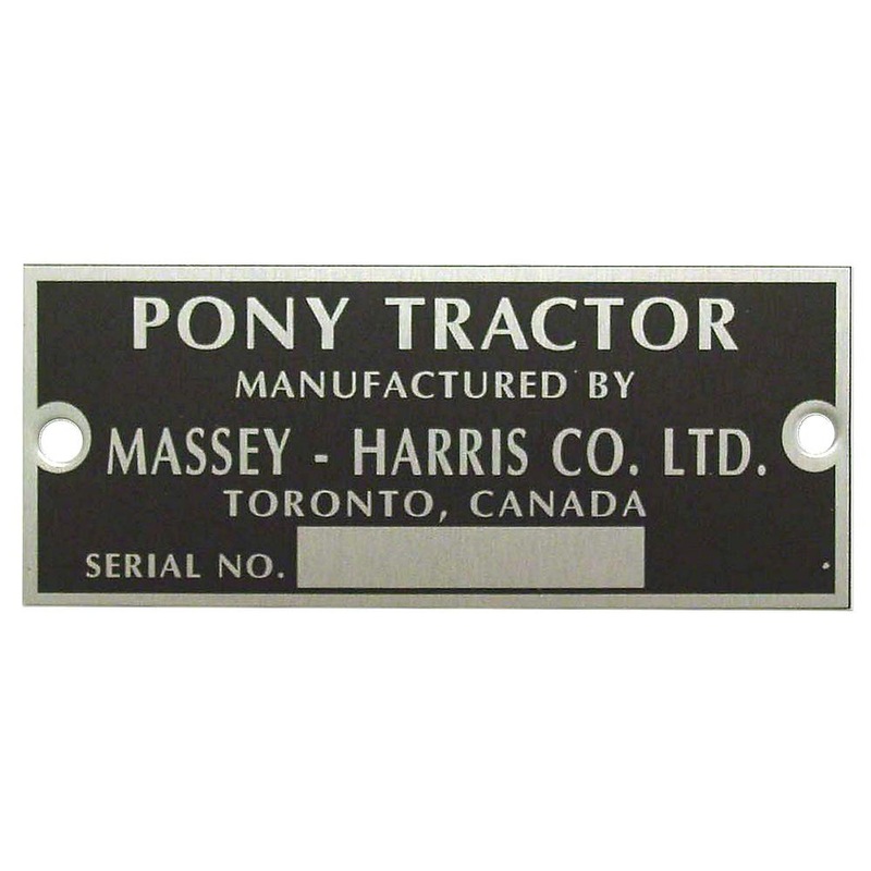 MHS064 Serial Number Tag With Rivets Fits Massey Harris