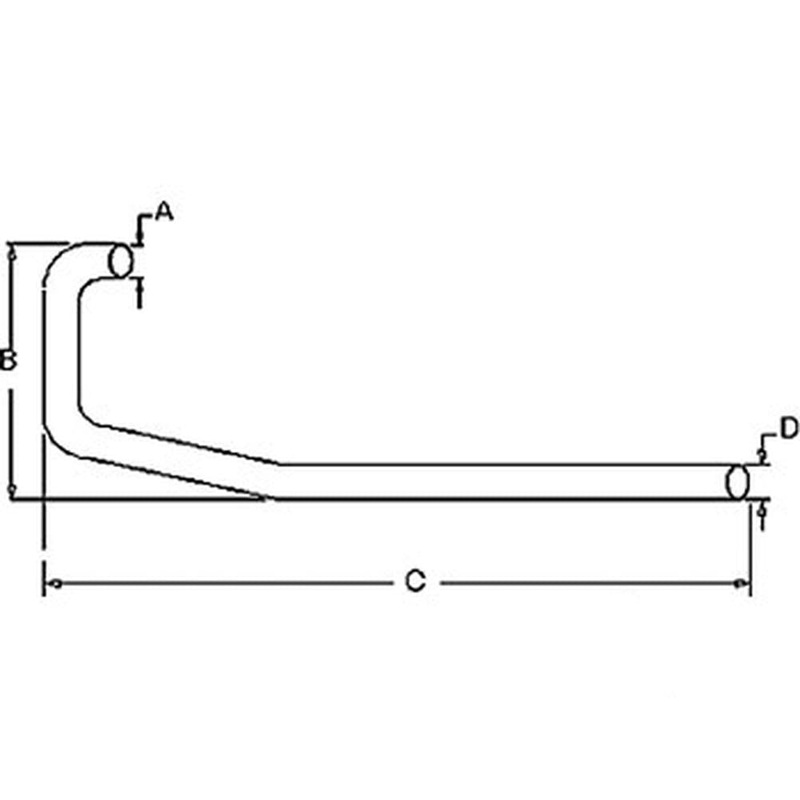 A-NAA5255D Exhaust Pipe - Fits Ford/New Holland