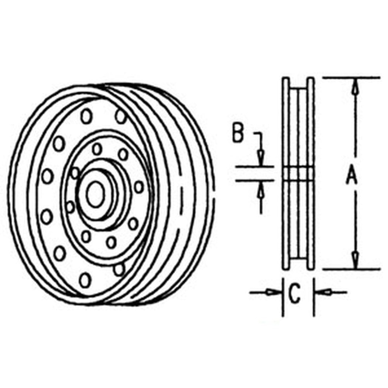 AH96292 Radiator Fan Idler Pulley Flanged Fits John Deere CTS 8820 9400 +