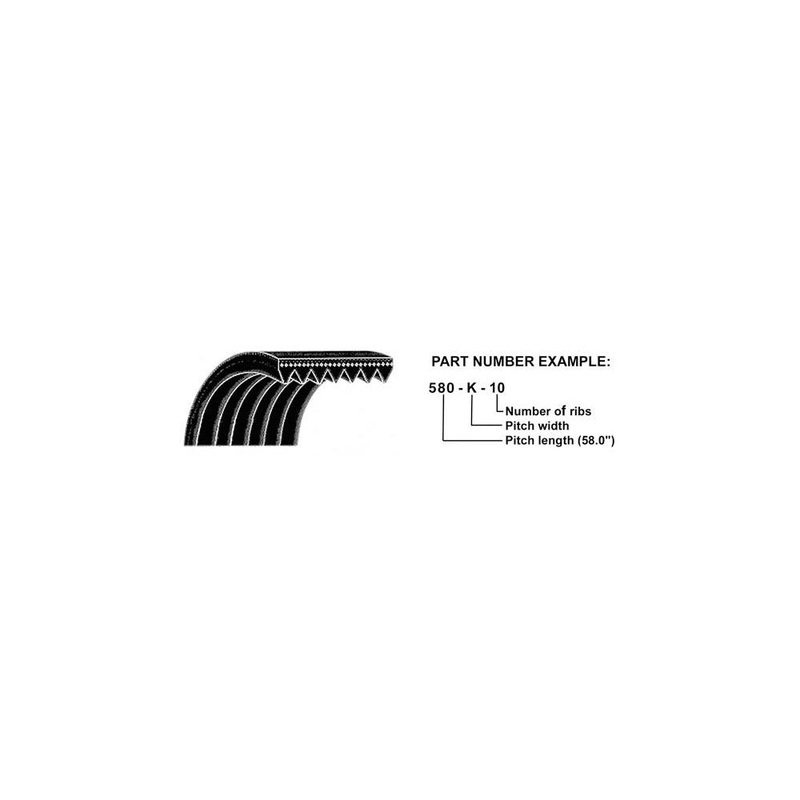 A-245K4-AI Micro-Rib V-Belt (24.5")