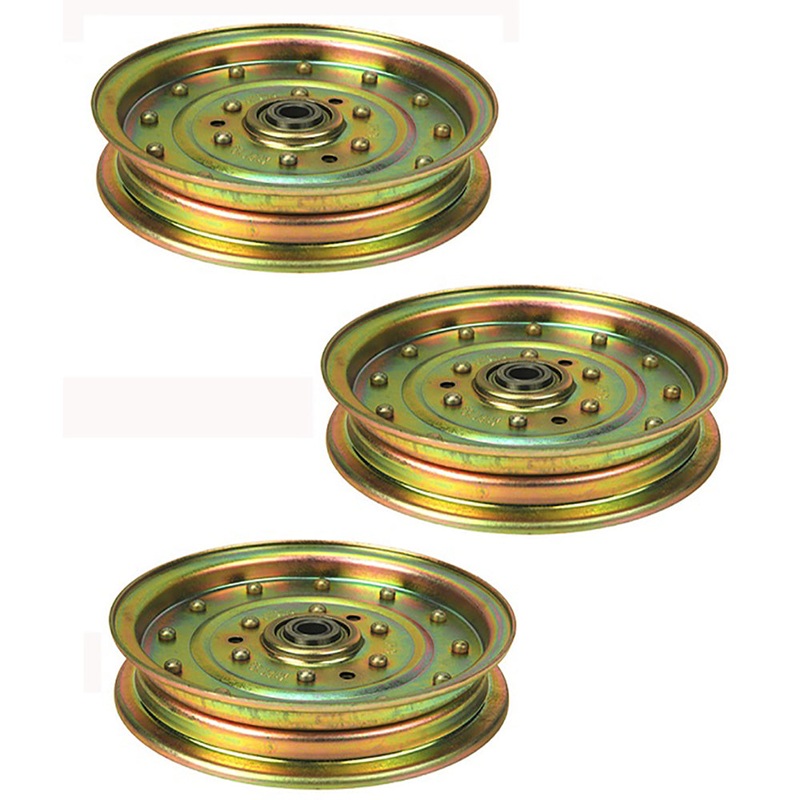 (3) Flat Idler Pulley Fits Ferris fits Snapper Pro 5021976 5600184 5102831