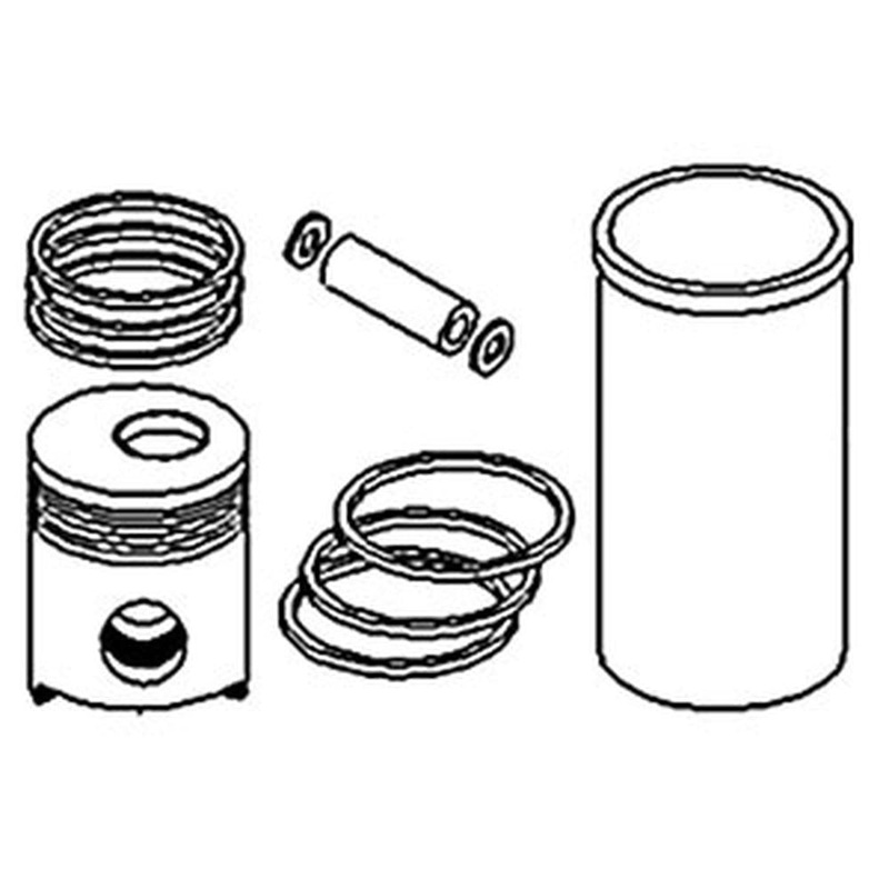 A-RK158-20-AI Piston with Rings (.020")