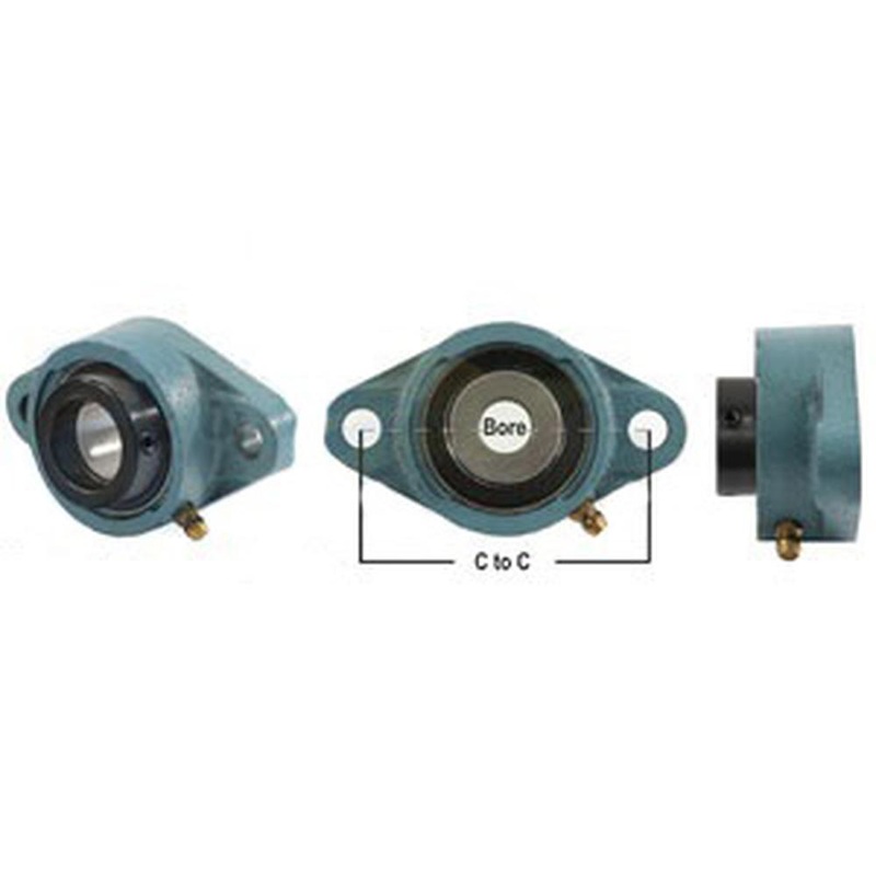 A-WGTZ22-I-AI 2 Bolt Flanged Bearing W/ Lock Collar, Re-Lubricatable
