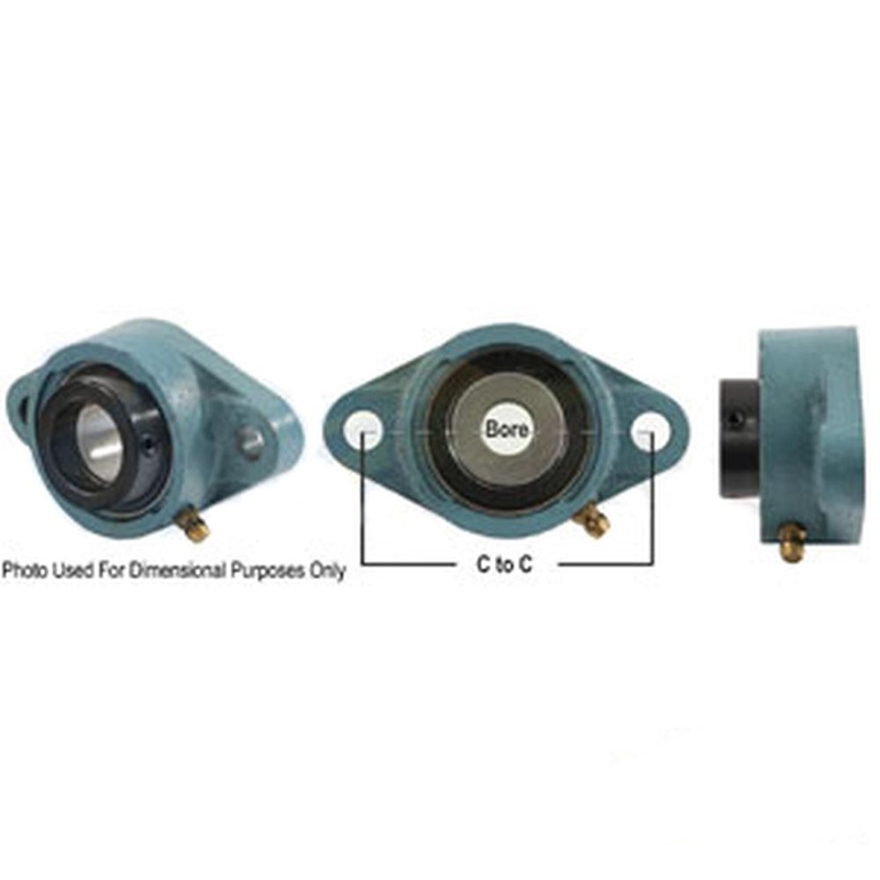 A-WGTZ23-I-AI 2 Bolt Flanged Bearing W/ Lock Collar, Re-Lubricatable